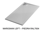 Receveur de douche, sur mesure : Largeur 100 à 300 cm x l. 70 à 150 cm. Bac à douche en résine Akrytan® anti glissant, finition misse, 10 couleurs, Livraison offerte et rapide